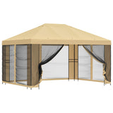 Garden Gazebo with Sidewalls 4 x 3 m Cream Polyester and Steel 900386