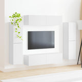 TV Cabinet Set 8 pcs White Engineered Wood 3409132