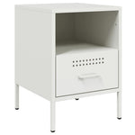 ZNTS Bedside Cabinets 2 pcs White 36x39x50.5 cm Steel 843065