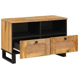 TV Cabinet with Drawer Brown 70 x 33x 46 cm Solid Mango Wood 4018045
