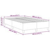 Platform Bed Frame Dark Grey 120 x 200 cm Fabric 3337403