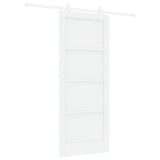 Sliding Door White 83 x 202 cm Solid Pine Wood 3333393