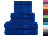 8 Piece Premium Towel Set SOLUND Blue 600 gsm 137538