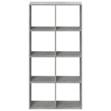 Room Divider Bookcase Concrete Grey 69.5x29x137.5 cm Engineered Wood 858024