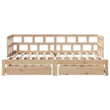 Daybed with Trundle and Drawers without Mattress 80x200 cm 3302203