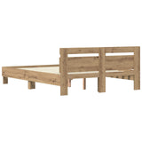 Bed Frame Artisan Oak 160 x 200 cm Engineered Wood 3417308