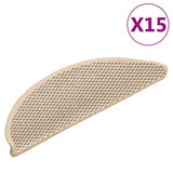 Stair Mats Self-adhesive Sisal-Look 15 pcs 56x17x3 cm Berber 326869