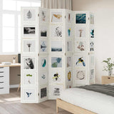Room Divider 6 Panels White Solid Wood Paulownia 358700