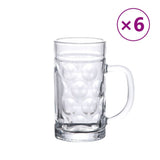 Beer Mugs with Handle Glass 6 pcs 500 ml 4005746