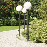 Bollard Lights with Sensor&Outlet 3 pcs 120 cm Black IP44 4006126