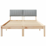 Bed frame Brown and light grey 120 x 200 cm Solid pine wood 878679