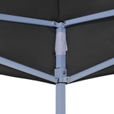 Party Tent Roof Black Oxford fabric with PVC coating Large 315373
