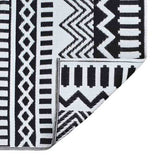 Outdoor Rug Geometric ARAKIL Black and White 400 x 300 cm 42003527