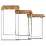 Nesting Tables 3 pcs with Live Edge Solid Wood Acacia 372761
