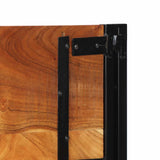 Headboard 120 cm Solid Wood Acacia and Iron 4017548