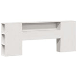 Bookcase Bed without Mattress White 180x200cm Super King Solid Wood Pine 3322444