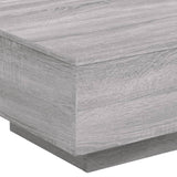 Coffee Table with LED Lights Grey Sonoma 55x55x31 cm 836579