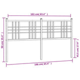 Metal Replace Headboard Black 160cm 376359