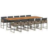 Garden Dining Set Grey and Brown 3211298