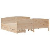 Bed Frame without Mattress 200x200 cm Solid Wood Pine 3301776