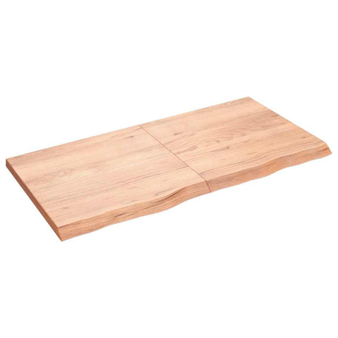 Table Top Light Brown 120x60x cm Treated Solid Wood Oak 3156375