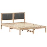 Bed Frame with Upholstered Headboard Dark Grey 140 x 200 cm 878255