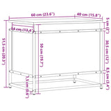 Storage Box with Lid Grey Sonoma 60x40x51.5 cm Engineered Wood 848797
