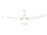 Reversible Ceiling Fan with Light, 3 Blades Indoor Modern Mount White LED Lighting Fan with Remote T3398P329551