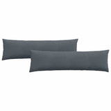 Sofa Pillows 2 pcs Dark Grey 145 x 40 cm Corduroy Fabric 42013843