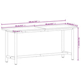 Workbench 180x55x81,5 cm Solid Wood Beech and Metal 3188906
