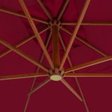 Cantilever Garden Parasol Bordeaux red 44493