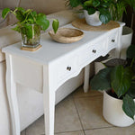 ZNTS Dressing Console Table with Three Drawers White 241143