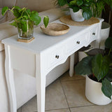 Dressing Console Table with Three Drawers White 241143
