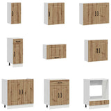 14 Piece Kitchen Cabinet Set "Kalmar" Artisan Oak Engineered Wood 3314980