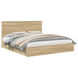 Storage Bed with Drawer Sonoma Oak 180 x 200 cm Engineered Wood 3409526