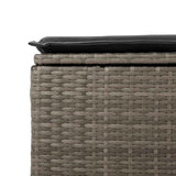 6 Piece Garden Sofa Set with Cushions Grey Poly Rattan Acacia 3327588