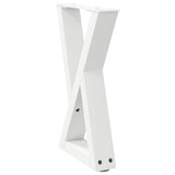 Coffee Table Legs 2 pcs White 38x cm Steel 4012701