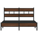 Bed Frame without Mattress Brown Oak 140x190 cm Engineered Wood 4017308