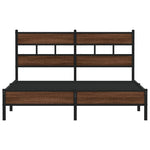 ZNTS Bed Frame without Mattress Brown Oak 160x200 cm Engineered Wood 4017311