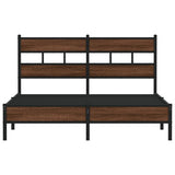 ZNTS Bed Frame without Mattress Brown Oak 160x200 cm Engineered Wood 4017311