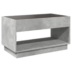 ZNTS Coffee Table with Infinity LED Concrete Grey 90x50x50 cm 847668