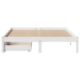 Bed Frame without Mattress White 140x200 cm Solid Wood Pine 3301437