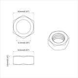 Hex Nut 23377 pcs Silver Metal 864468