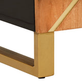 Side Cabinet Brown and Black 90x33.5x75 cm Solid Wood Mango 356811