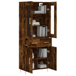 Highboard Smoked Oak 69.5x34x180 cm Engineered Wood 3198526