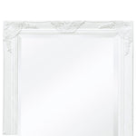 ZNTS Wall Mirror Baroque Style 100x50 cm White 243679