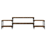 TV Cabinet Smoked Oak 197x35x52 cm Engineered Wood 826327