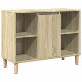 ZNTS 3 Piece Bathroom Furniture Set Sonoma Oak Engineered Wood 3325079