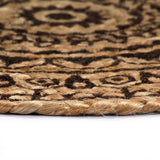 Placemats 6 pcs Dark Brown 38 cm Round Jute 133873