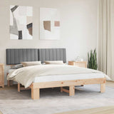 Bed Frame with Upholstered Headboard Light Grey 180 x 200 cm 3398099